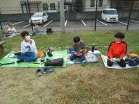 楽しいお弁当タイム。１・２組はRe再来館で。